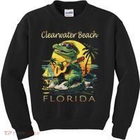 Clearwater Beach Florida Vacation Cute Alligator Souvenir Kids Sweatshirt thumb 0