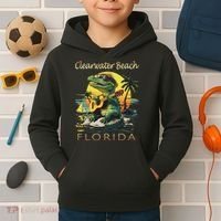 Clearwater Beach Florida Vacation Cute Alligator Souvenir Kids Hoodie thumb 2