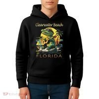 Clearwater Beach Florida Vacation Cute Alligator Souvenir Kids Hoodie thumb 4