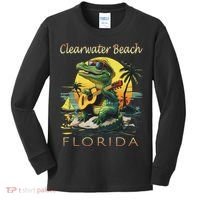 Clearwater Beach Florida Vacation Cute Alligator Souvenir Kids Long Sleeve Shirt thumb 0