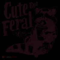 Cute But Feral Meme Funny Raccoon Kids Colorblock Raglan Jersey thumb 2