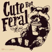 Cute But Feral Meme Funny Raccoon Tote Bag thumb 4