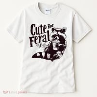 Cute But Feral Meme Funny Raccoon Tall T-Shirt thumb 0