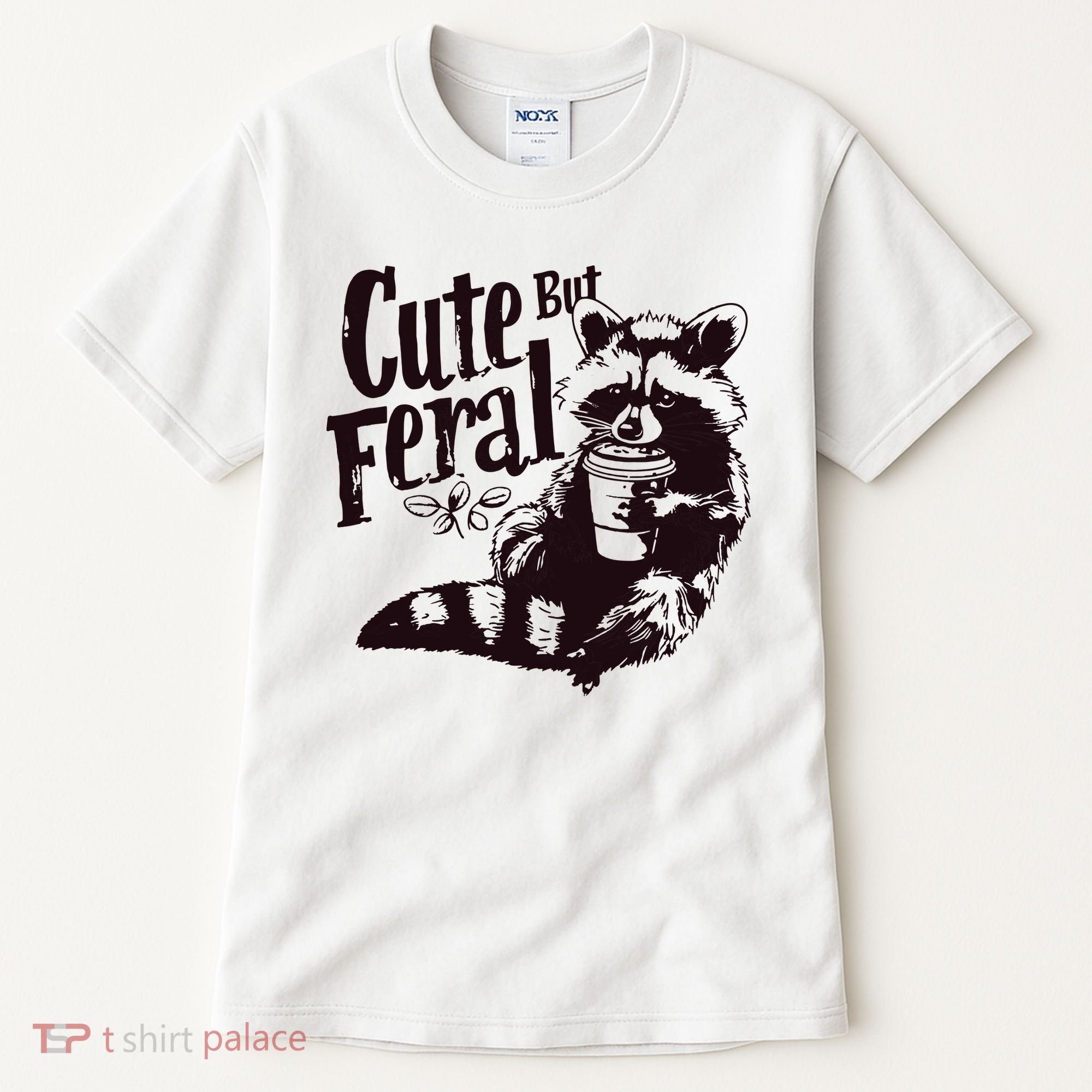 Cute But Feral Meme Funny Raccoon Tall T-Shirt
