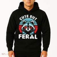 Cute But Feral Racoon With Sunglasses Hoodie thumb 2