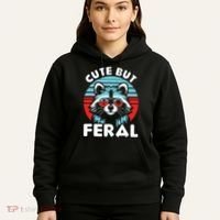 Cute But Feral Racoon With Sunglasses Hoodie thumb 5