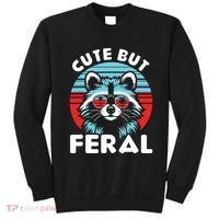 Cute But Feral Racoon With Sunglasses Sweatshirt thumb 0
