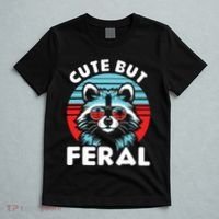 Cute But Feral Racoon With Sunglasses T-Shirt thumb 5
