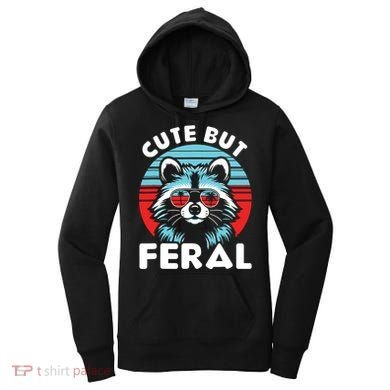 Cute But Feral Racoon With Sunglasses Women's Hoodie
