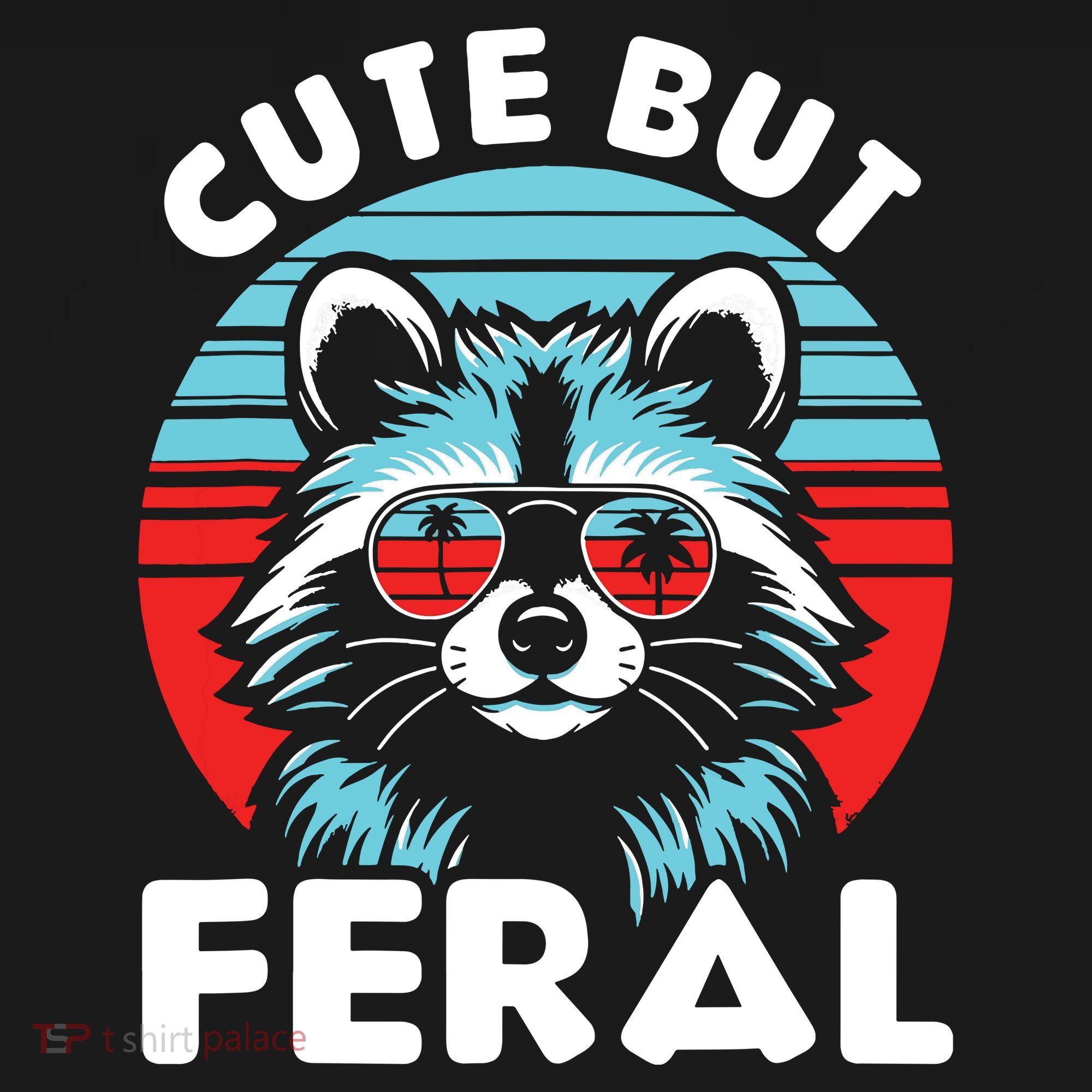Cute But Feral Racoon With Sunglasses Women's Hoodie