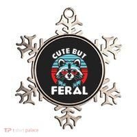 Cute But Feral Racoon With Sunglasses Ornament thumb 0