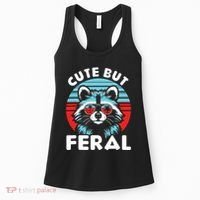 Cute But Feral Racoon With Sunglasses Women's Tank Top thumb 0