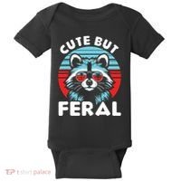 Cute But Feral Racoon With Sunglasses Baby Bodysuit thumb 0