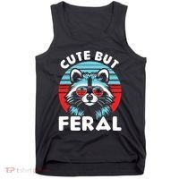 Cute But Feral Racoon With Sunglasses Tank Top thumb 0