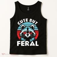Cute But Feral Racoon With Sunglasses Tank Top thumb 2