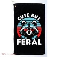 Cute But Feral Racoon With Sunglasses Golf Towel thumb 0
