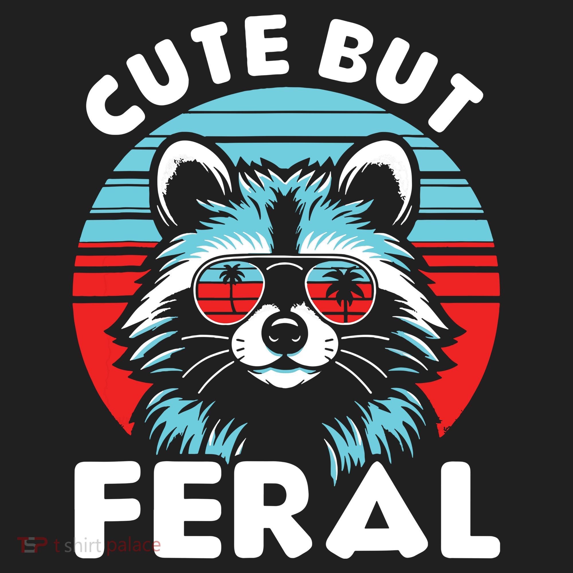 Cute But Feral Racoon With Sunglasses Golf Towel