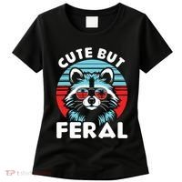 Cute But Feral Racoon With Sunglasses Women's T-Shirt thumb 0