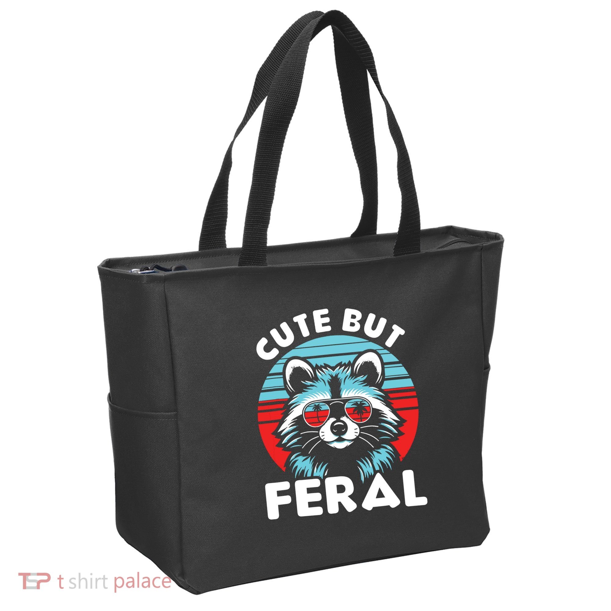 Cute But Feral Racoon With Sunglasses Tote Bag