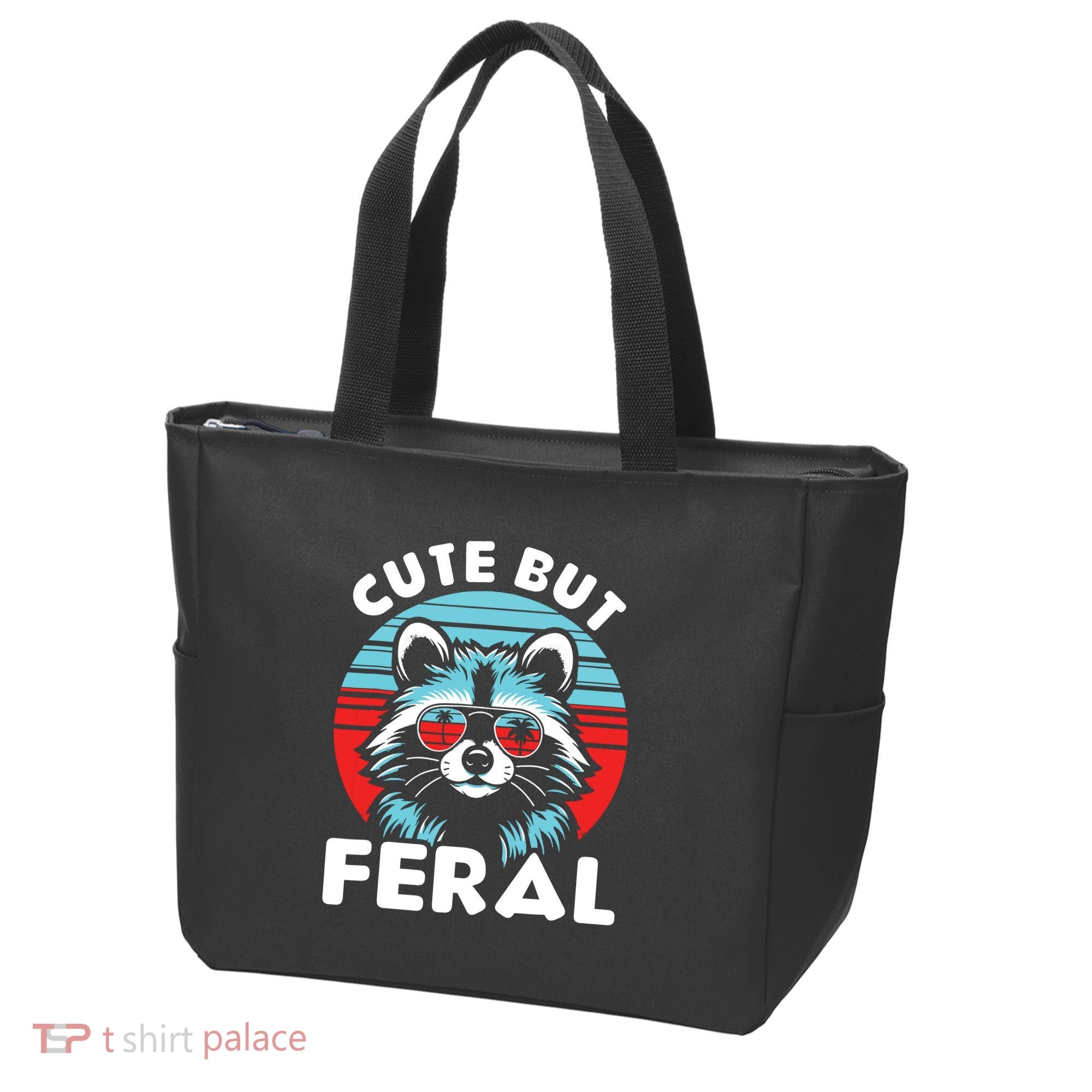 Cute But Feral Racoon With Sunglasses Tote Bag
