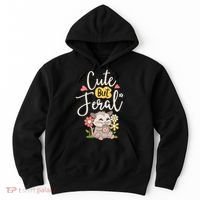 Cute But Feral Opossum Funny Possum Lovers Rodent Hoodie thumb 0