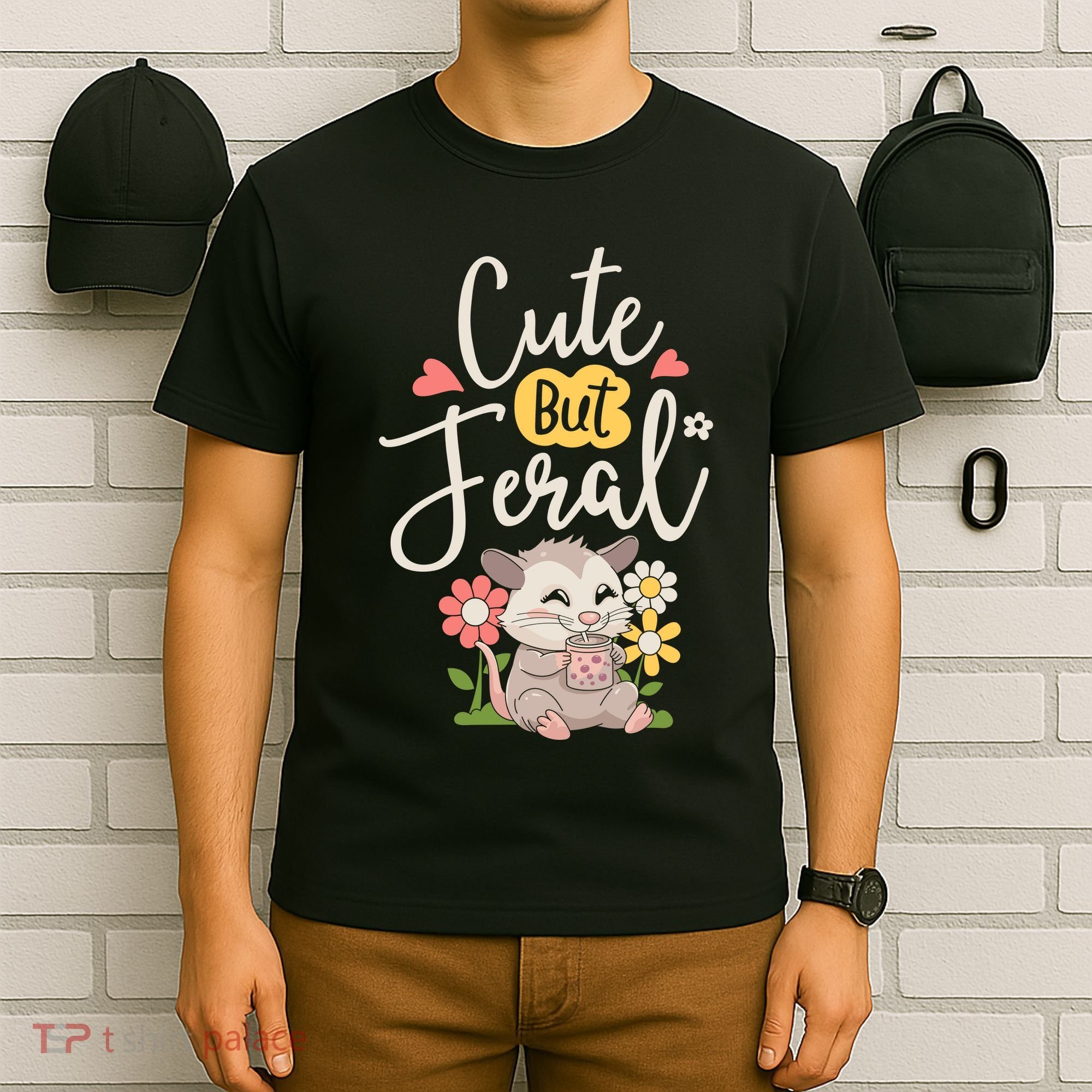 Cute But Feral Opossum Funny Possum Lovers Rodent T-Shirt