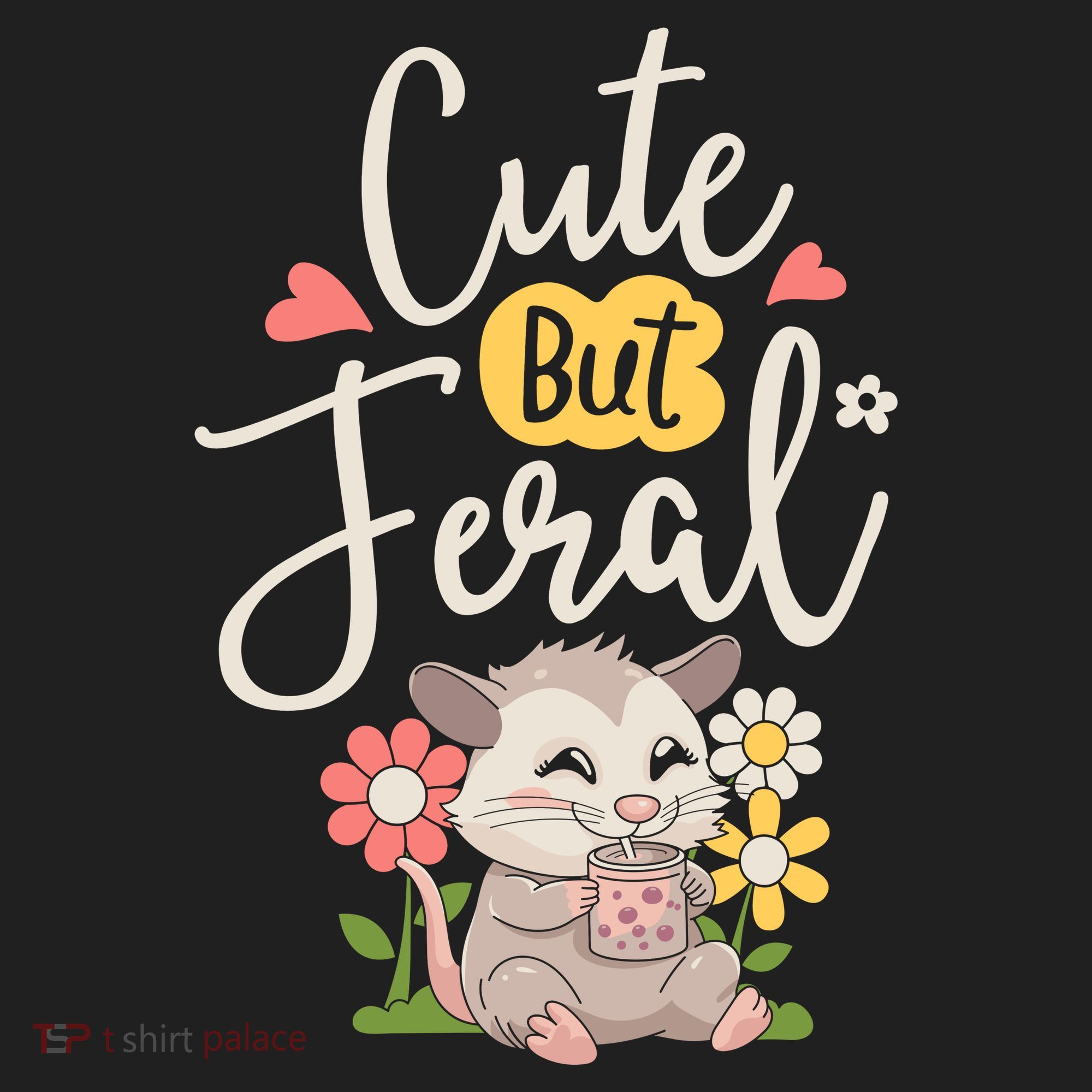 Cute But Feral Opossum Funny Possum Lovers Rodent Beanie