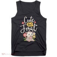 Cute But Feral Opossum Funny Possum Lovers Rodent Tank Top thumb 0