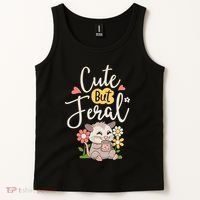 Cute But Feral Opossum Funny Possum Lovers Rodent Tank Top thumb 2