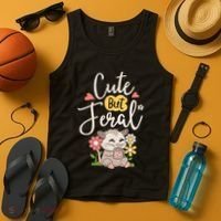 Cute But Feral Opossum Funny Possum Lovers Rodent Tank Top thumb 4