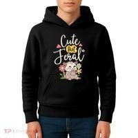 Cute But Feral Opossum Funny Possum Lovers Rodent Kids Hoodie thumb 4