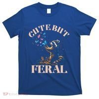 Cute But Feral Funny Raccoon Catching Butterfly Summer Gift T-Shirt thumb 0