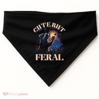 Cute But Feral Funny Raccoon Catching Butterfly Summer Great Gift USA-Made Doggie Bandana thumb 0