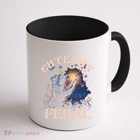 Cute But Feral Funny Raccoon Catching Butterfly Summer Great Gift Coffee Mug thumb 1