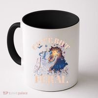 Cute But Feral Funny Raccoon Catching Butterfly Summer Great Gift Coffee Mug thumb 0