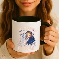 Cute But Feral Funny Raccoon Catching Butterfly Summer Great Gift Coffee Mug thumb 3