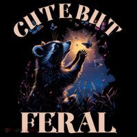Cute But Feral Funny Raccoon Catching Butterfly Summer Great Gift Coffee Mug thumb 5