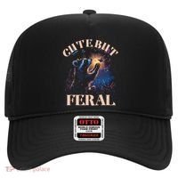 Cute But Feral Funny Raccoon Catching Butterfly Summer Great Gift Hat thumb 0