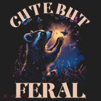 Cute But Feral Funny Raccoon Catching Butterfly Summer Great Gift Hat thumb 2