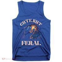Cute But Feral Funny Raccoon Catching Butterfly Summer Great Gift Tank Top thumb 0