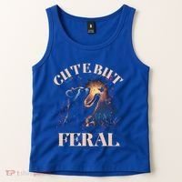 Cute But Feral Funny Raccoon Catching Butterfly Summer Great Gift Tank Top thumb 2