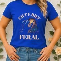 Cute But Feral Funny Raccoon Catching Butterfly Summer Great Gift Women's T-Shirt thumb 2