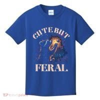 Cute But Feral Funny Raccoon Catching Butterfly Summer Great Gift Kids T-Shirt thumb 0
