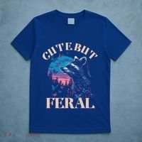 Cute But Feral Funny Raccoon Catching Butterfly Summer Gift T-Shirt thumb 5