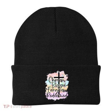 Chosen Blessed Forgiven Redeemed Christian Cross Jesus Cute Beanie