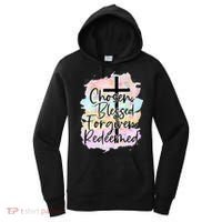 Chosen Blessed Forgiven Redeemed Christian Cross Jesus Cute Women's Hoodie thumb 0