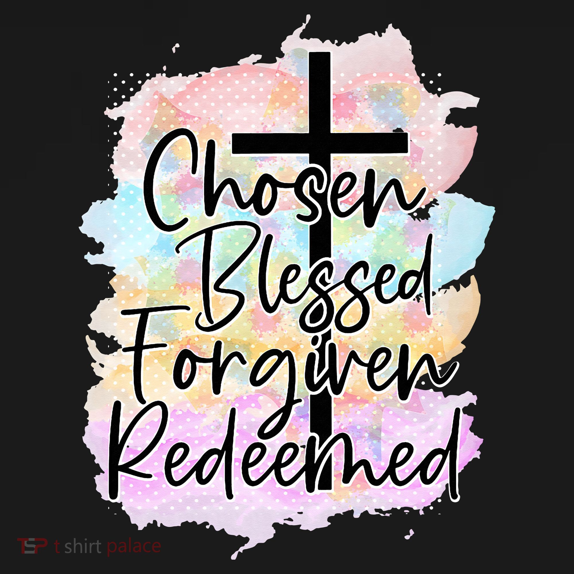 Chosen Blessed Forgiven Redeemed Christian Cross Jesus Cute Baby Bodysuit