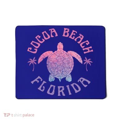 Cocoa Beach Florida Sea Turtle Summer Vacation Vintage Gift Mousepad