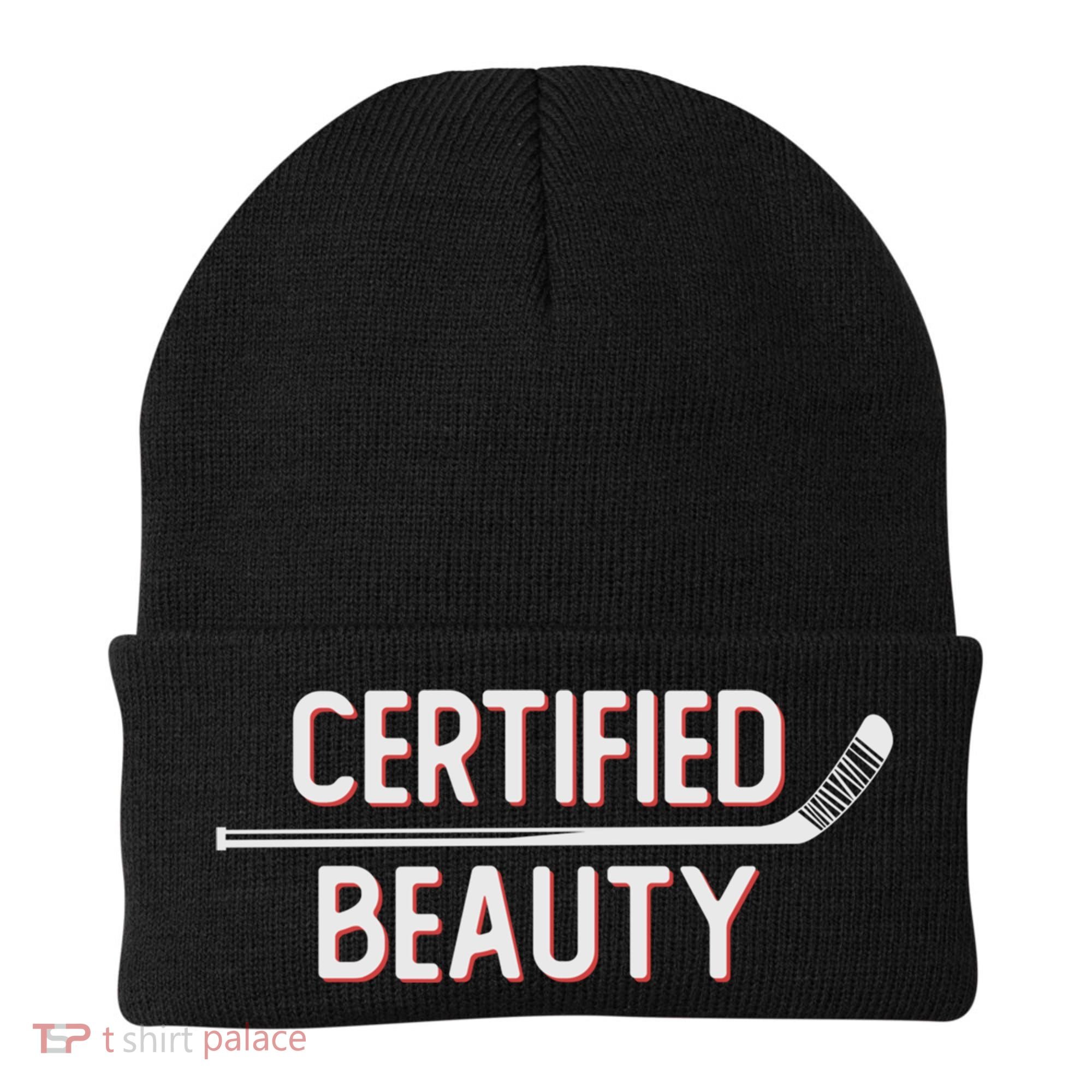 Certified Beauty Funny Ice Hockey Slang Wheel Snipe Celly Gift Beanie