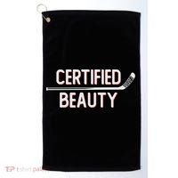 Certified Beauty Funny Ice Hockey Slang Wheel Snipe Celly Gift Golf Towel thumb 0